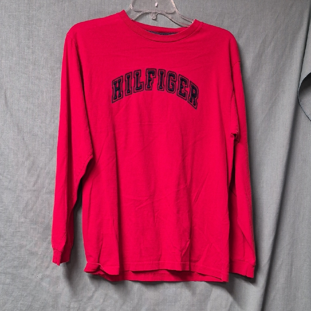 Red Tommy Hilfiger Long Sleeve Shirt